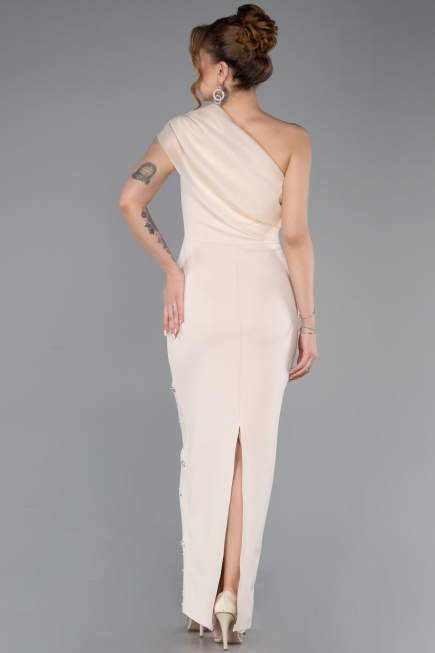 Beige Midi Cocktail Dress ABK2337