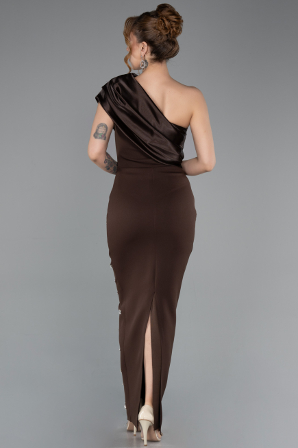 Brown Midi Cocktail Dress ABK2337