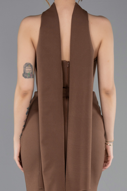 Brown Long Mermaid Evening Gown ABU5566