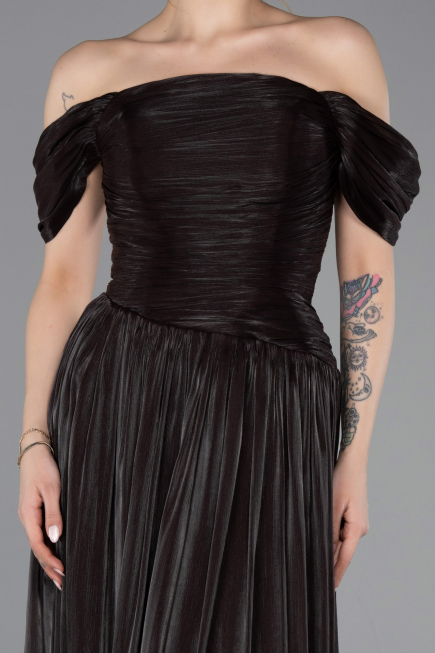 Long Brown Chiffon Prom Gown ABU5920