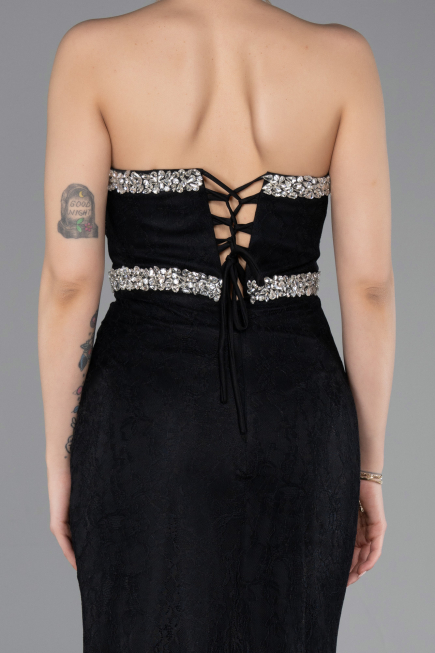 Long Black Dantelle Mermaid Prom Dress ABU5921