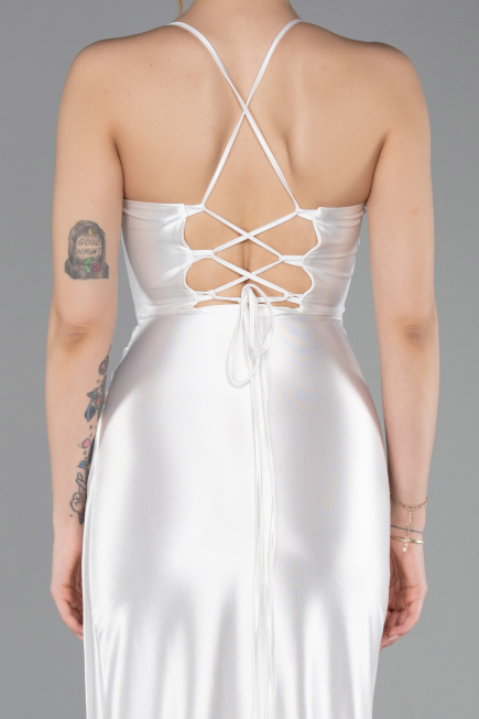 White Long Prom Gown ABU3247