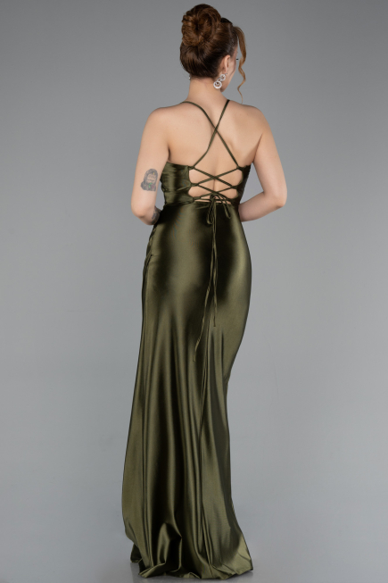 Dark Khaki Long Prom Gown ABU3247
