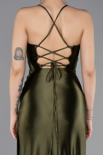 Dark Khaki Long Prom Gown ABU3247