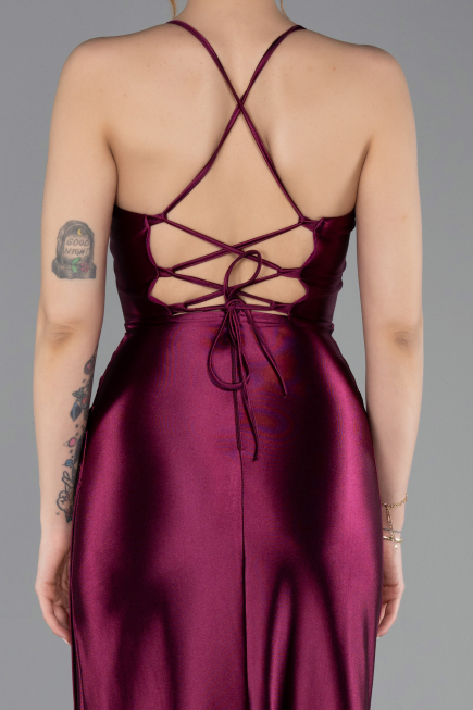Plum Long Prom Gown ABU3247