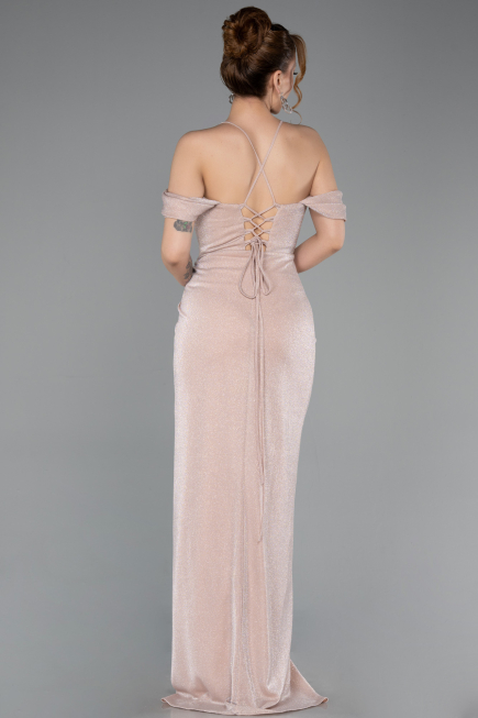 Long Powder Color Prom Gown ABU5925