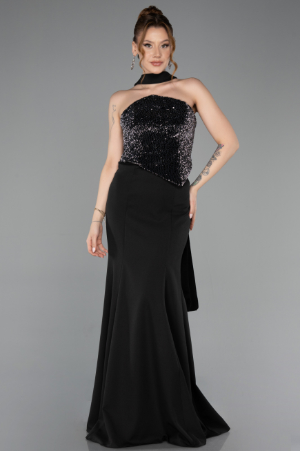 Long Black Mermaid Evening Gown ABU5924