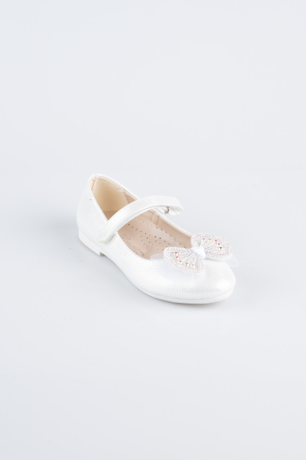 Pearl Plaster Fabric Flat Shoe SE1
