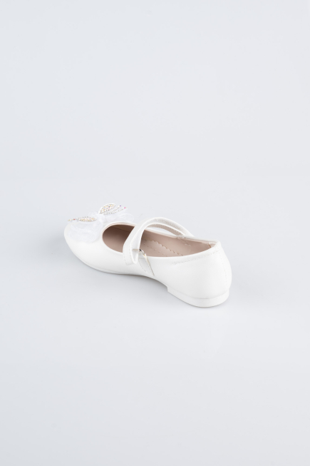 White Leather Flat Shoe SE2