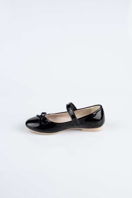 Black Patent Leather Kid Shoe SE201