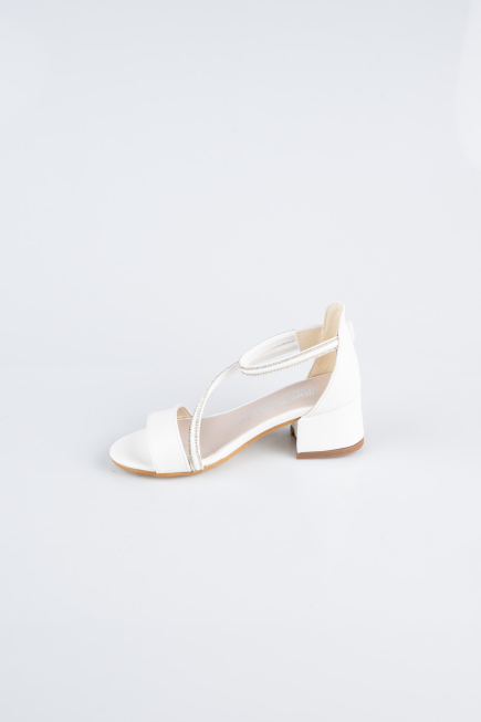 White Leather Kid Shoe SE796