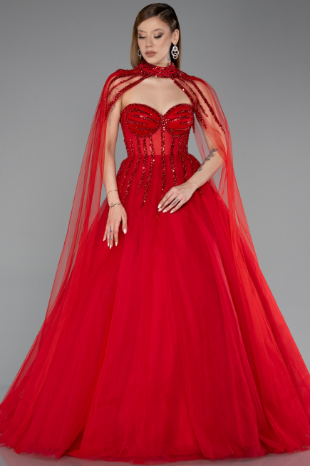 Long Red Evening Dress ABU5935