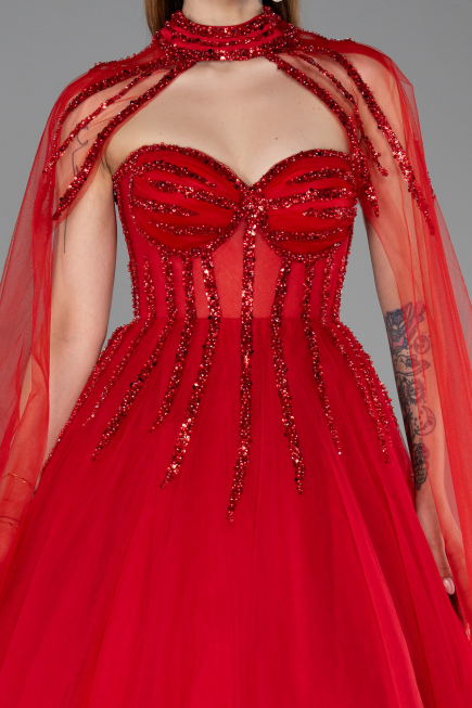 Long Red Evening Dress ABU5935