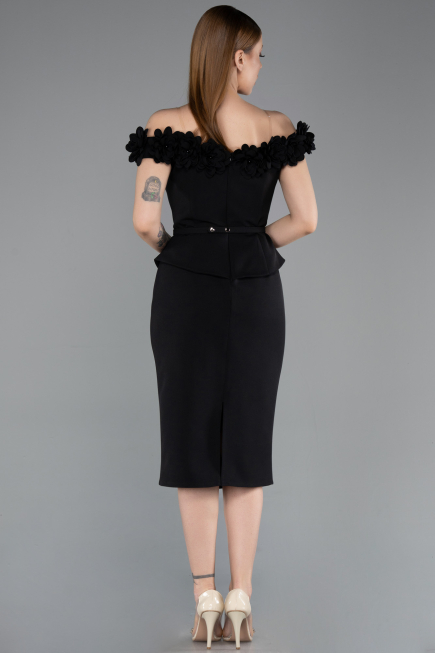 Midi Black Cocktail Dress ABK2583