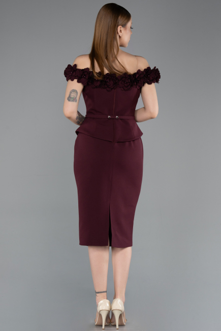 Midi Cherry Colored Cocktail Dress ABK2583