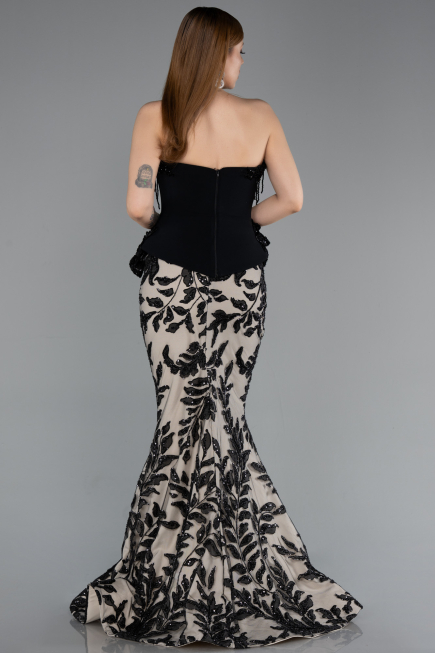 Long Black Haute Couture Dress ABU5954