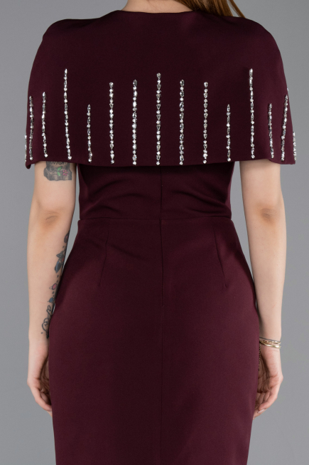 Midi Cherry Colored Party Dress ABK2588