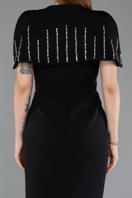 Midi Black Party Dress ABK2588