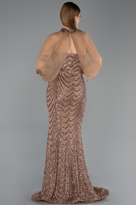 Long Copper Scaly Mermaid Prom Dress ABU5947