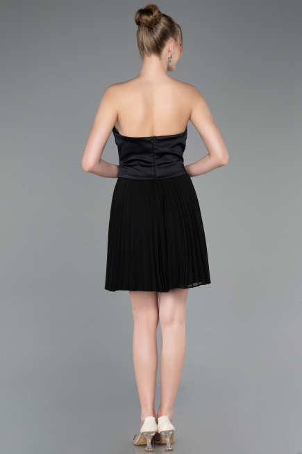 Short Black Chiffon Cocktail Dress ABK2590