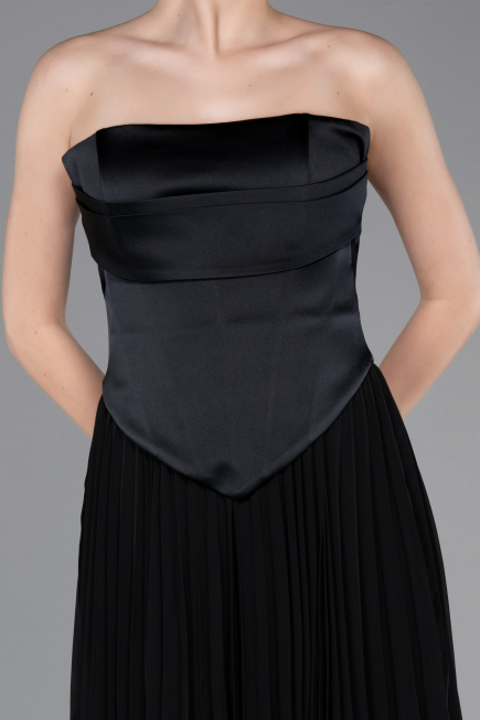 Short Black Chiffon Cocktail Dress ABK2590