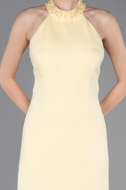 Long Yellow Prom Gown ABU5971