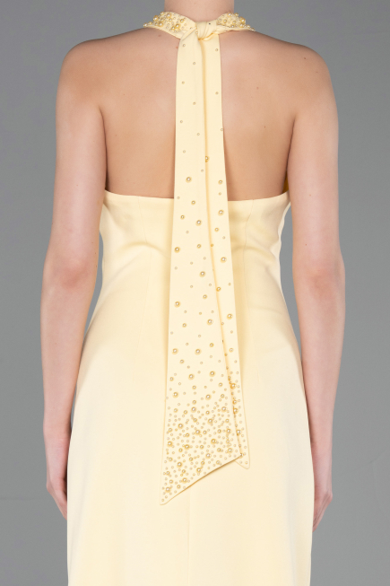 Long Yellow Prom Gown ABU5971