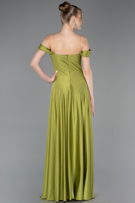 Long Pistachio Green Prom Gown ABU5938
