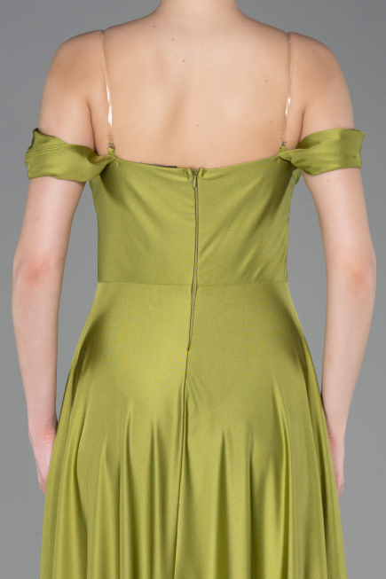 Long Pistachio Green Prom Gown ABU5938