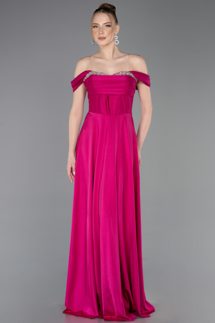Long Fuchsia Prom Gown ABU5938