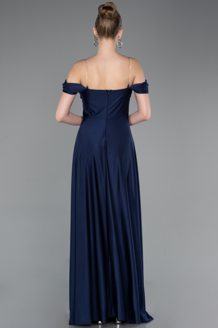 Long Navy Blue Prom Gown ABU5938