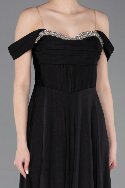 Long Black Prom Gown ABU5938