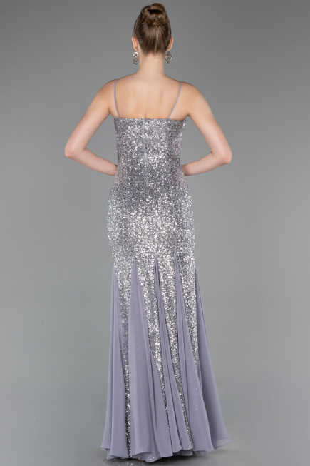 Long Silver Mermaid Prom Dress ABU5939