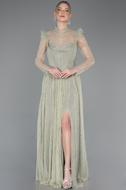 Long Mint Dantelle Evening Dress ABU5887