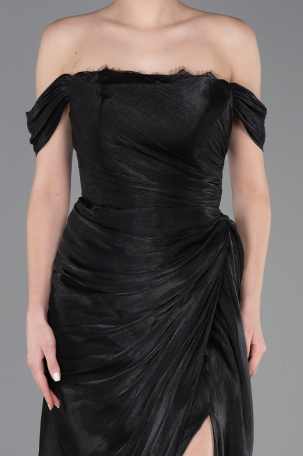 Long Black Chiffon Evening Dress ABU5974