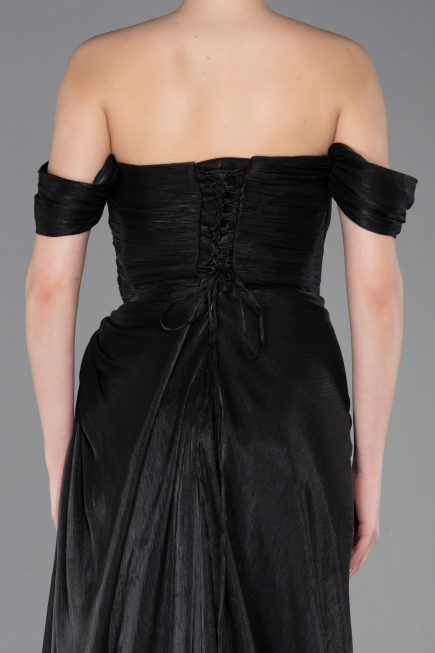 Long Black Chiffon Evening Dress ABU5974