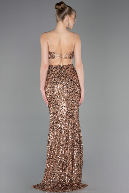 Long Copper Prom Gown ABU5980