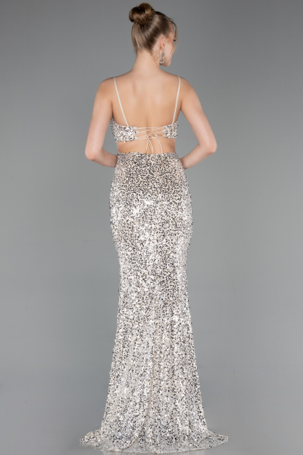 Long Beige Prom Gown ABU5980