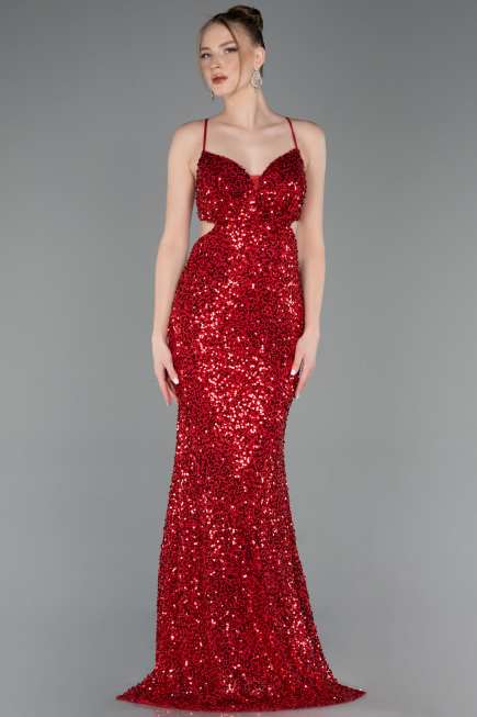 Long Red Prom Gown ABU5980