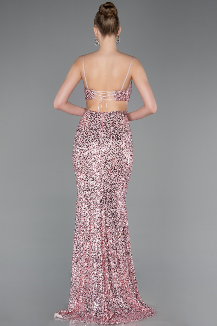 Long Powder Color Prom Gown ABU5980