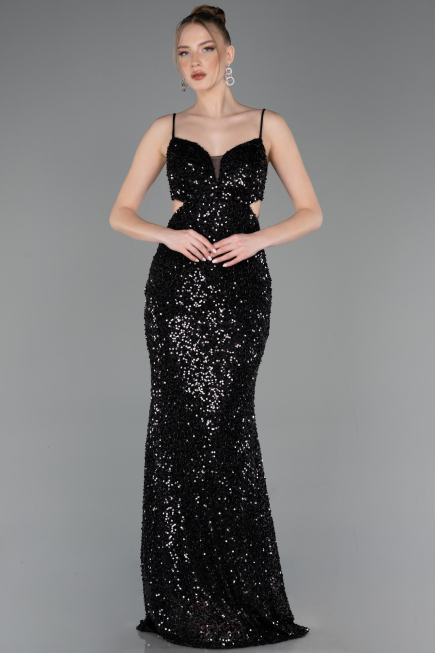 Long Black Prom Gown ABU5980