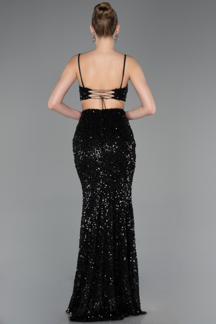 Long Black Prom Gown ABU5980