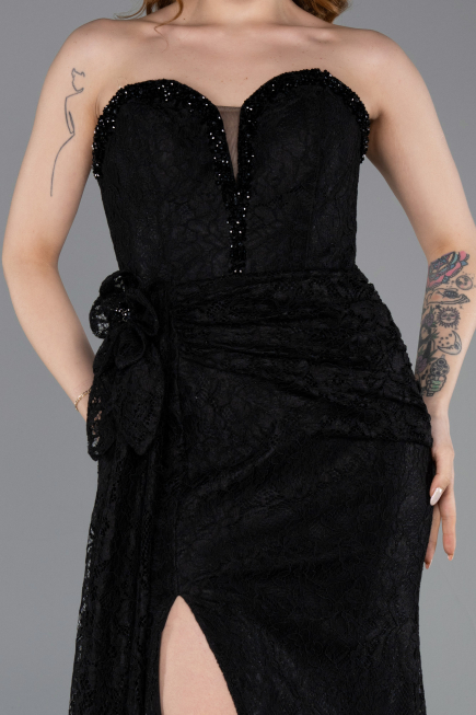 Long Black Dantelle Mermaid Prom Dress ABU5975