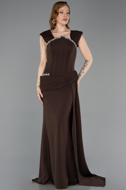 Long Brown Evening Dress ABU6001