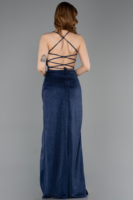 Long Navy Blue Prom Gown ABU6008