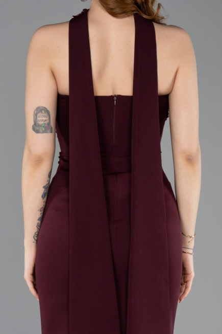 Midi Cherry Colored Cocktail Dress ABK2593