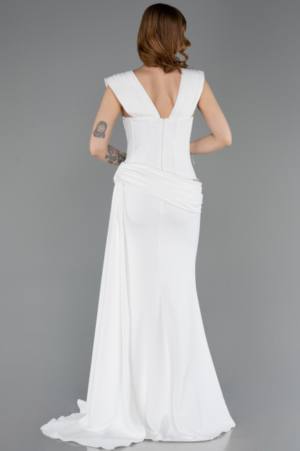 Long White Evening Dress ABU6001