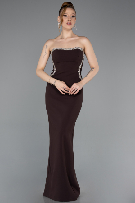 Long Brown Evening Dress ABU6020
