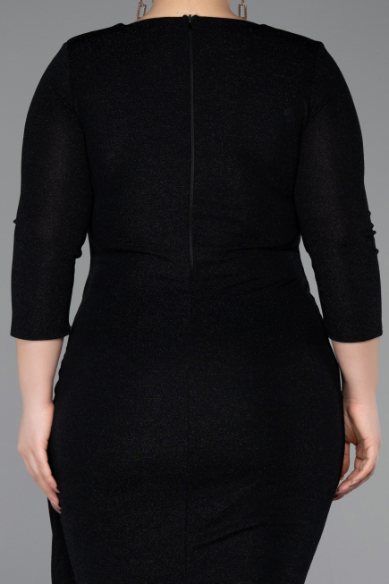 Midi Black Plus Size Cocktail Dress ABK2595