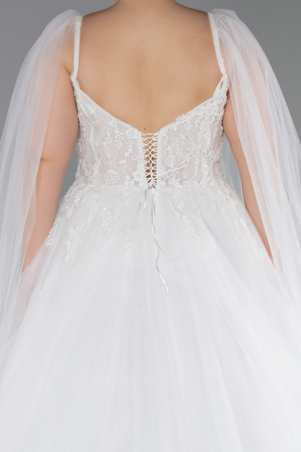 Long White Wedding Dress ABG143
